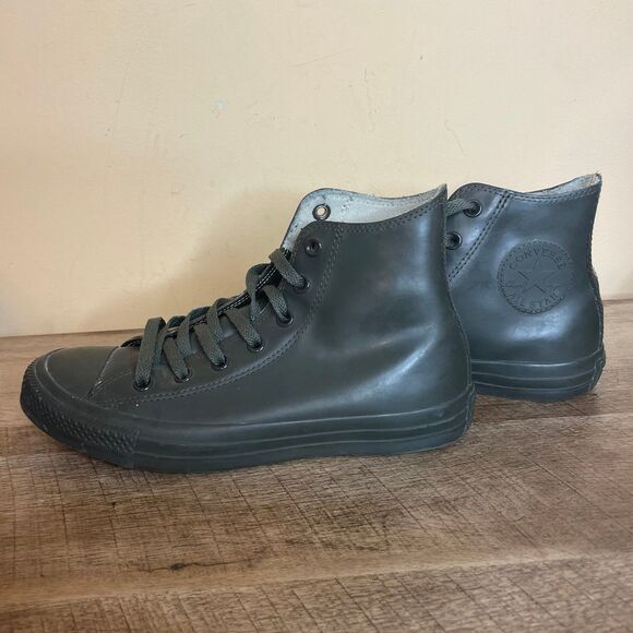 Converse All Star Rubber Hi sneakers Army Green men’s 6 women’s 8 shoes - Picture 3 of 7